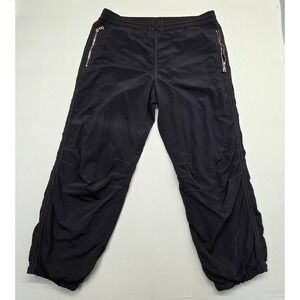 Bogner USA Nylon Track Pants XL Black Vintage 80s 90s Zipper Pocket Warm‑Up
